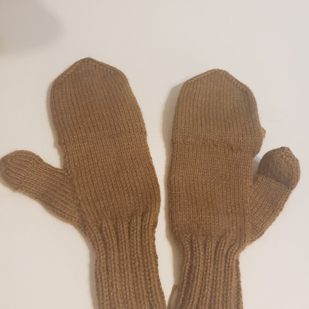 Alpaca 100% Glittens Mittens/fingerless gloves